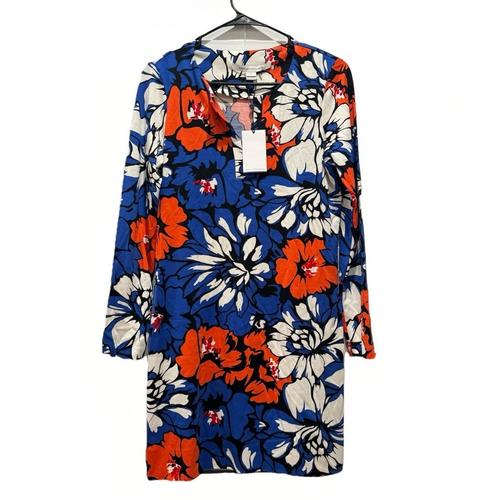 NEW - DIANE VON FURSTENBERG DVF $348 Reina Two Printed Silk Blend Dress Size‎ 2